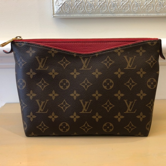 Louis Vuitton Pallas Brown and Red Clutch - Picture 1 of 10